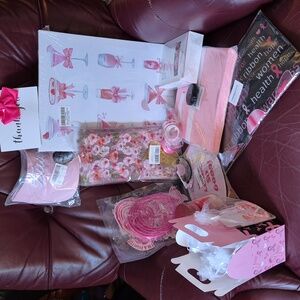 NWT 💗🙏 13+ Multi Piece BREAST CANCER Bundle 🙏💗 Beauty, Party, GIFT READY! 💕